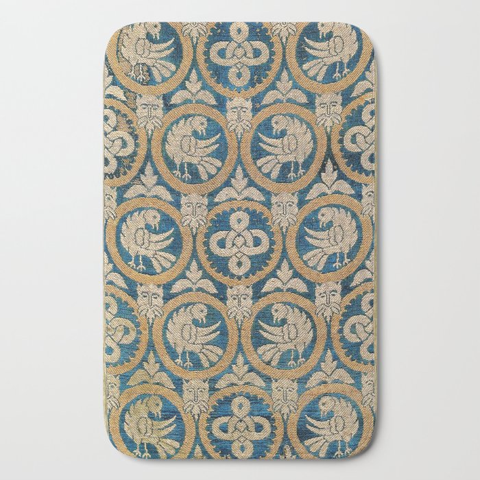 18th Century Spanish Textile Print Bath Mat