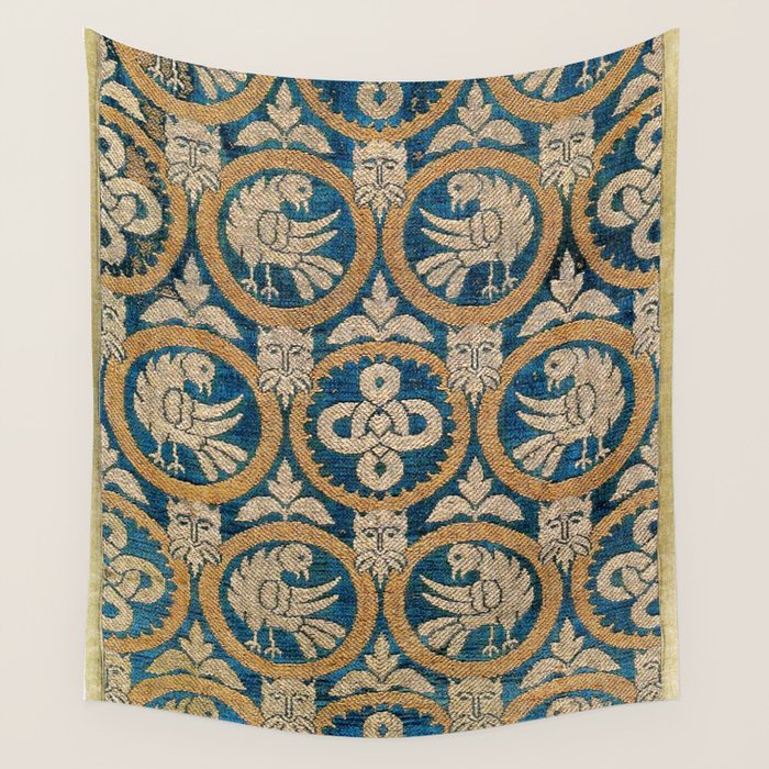 18th Century Spanish Textile Print Wall Tapestry