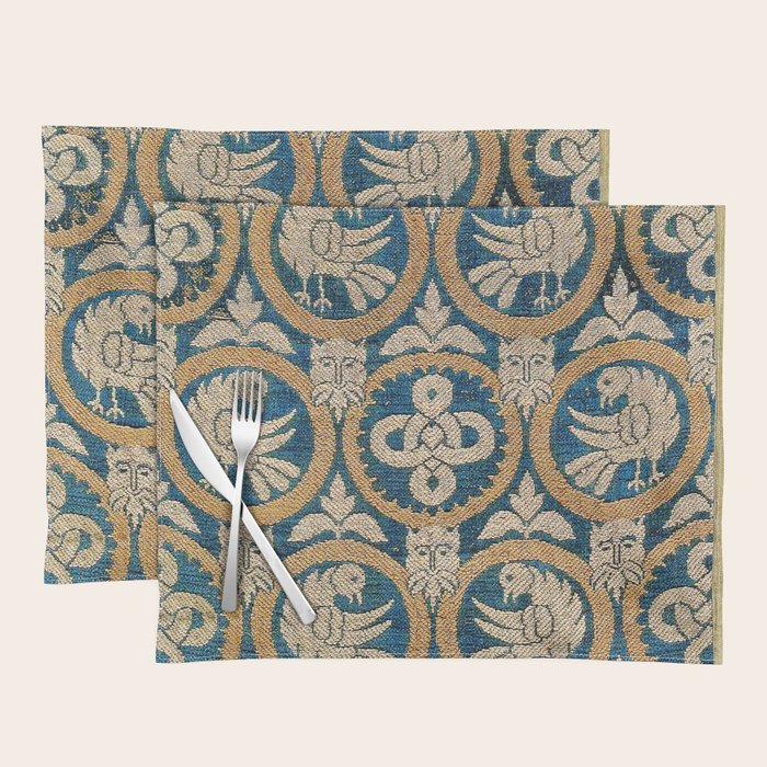 18th Century Spanish Textile Print Placemat