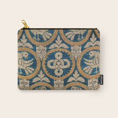 18th Century Spanish Textile Print Carry All Pouch
