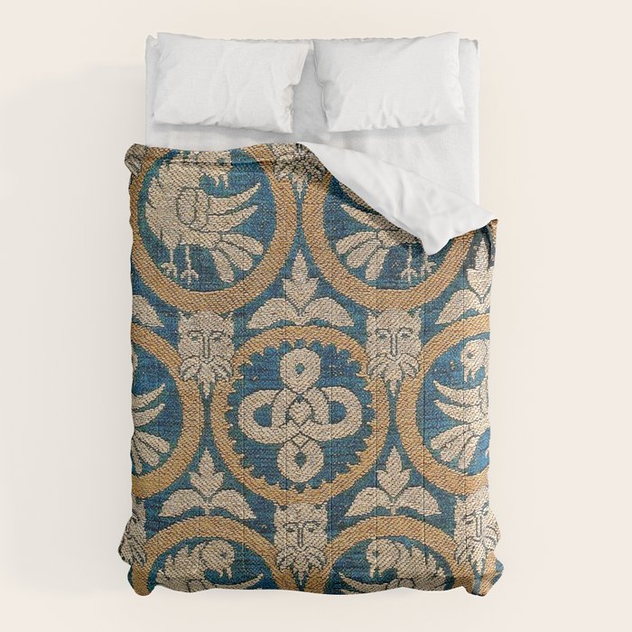 18th Century Spanish Textile Print Comforter