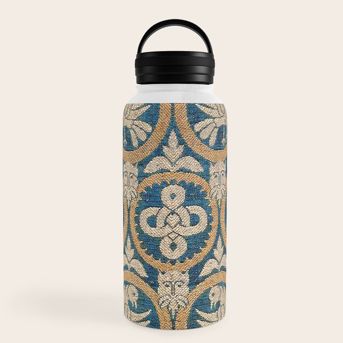 18th Century Spanish Textile Print Water Bottle