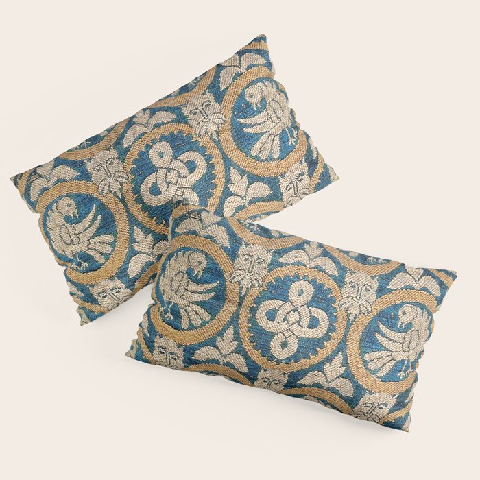 18th Century Spanish Textile Print Pillow Sham