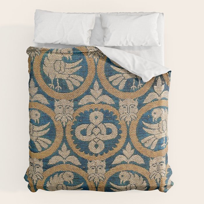18th Century Spanish Textile Print Duvet Cover