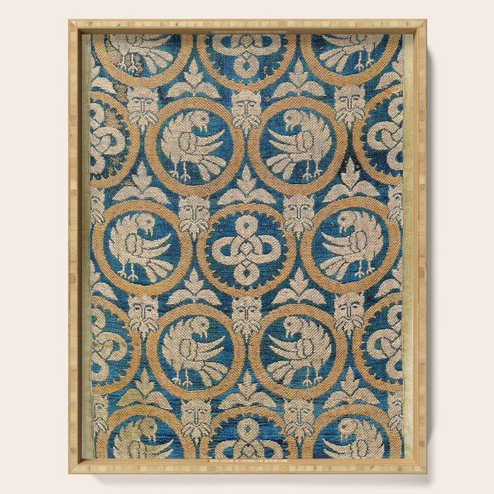 18th Century Spanish Textile Print Serving Tray