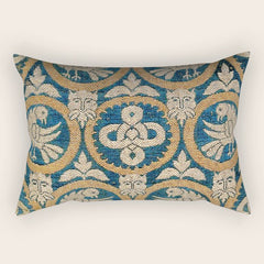 18th Century Spanish Textile Print Rectangular Pillow