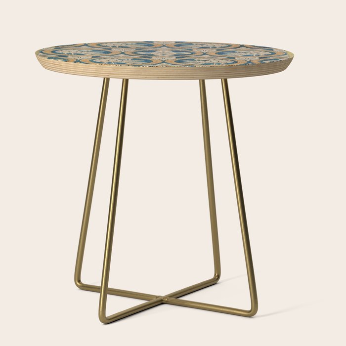 18th Century Spanish Textile Print Side Table