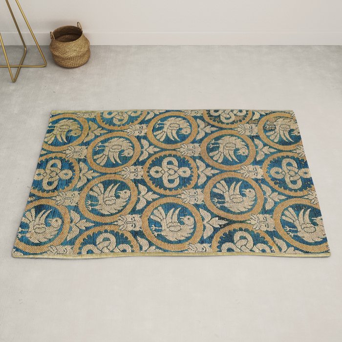 18th Century Spanish Textile Print Rug