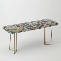 18th Century Spanish Textile Print Bench
