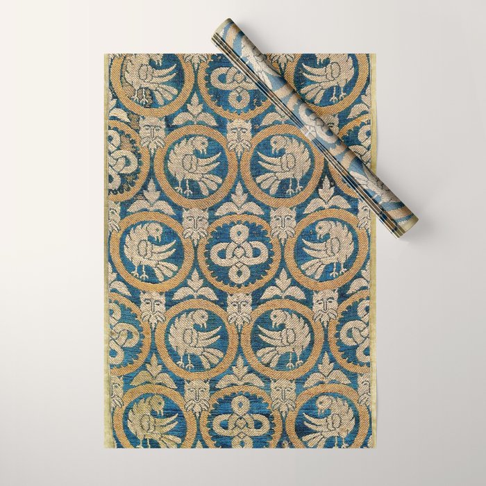 18th Century Spanish Textile Print Wrapping Paper