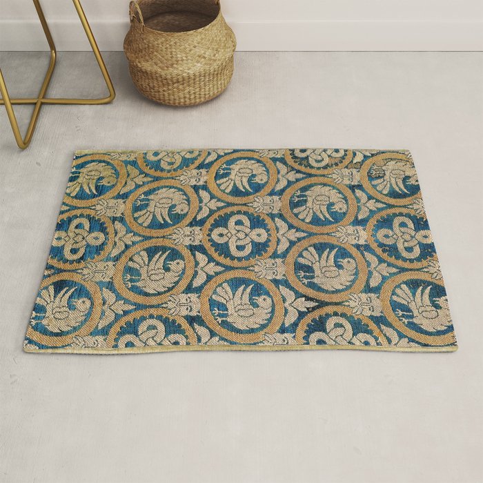18th Century Spanish Textile Print Rug