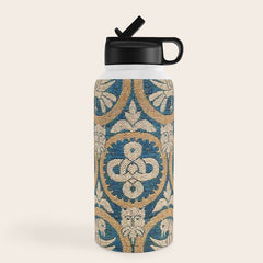 18th Century Spanish Textile Print Water Bottle