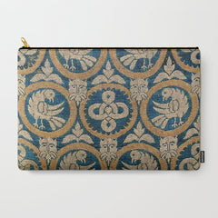 18th Century Spanish Textile Print Carry All Pouch