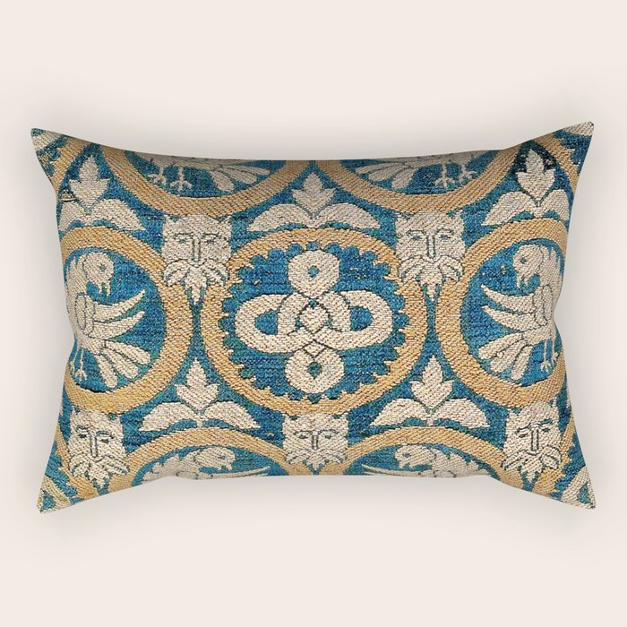 18th Century Spanish Textile Print Rectangular Pillow