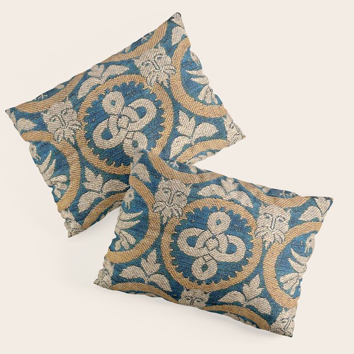 18th Century Spanish Textile Print Pillow Sham