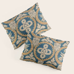 18th Century Spanish Textile Print Pillow Sham