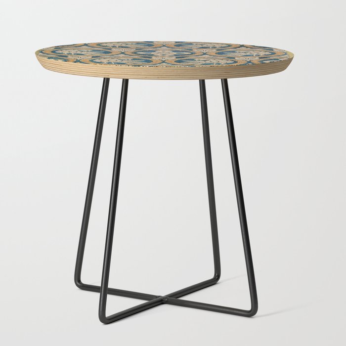 18th Century Spanish Textile Print Side Table