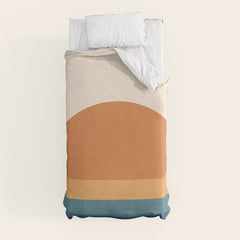 70's Retro Sunset Duvet Cover