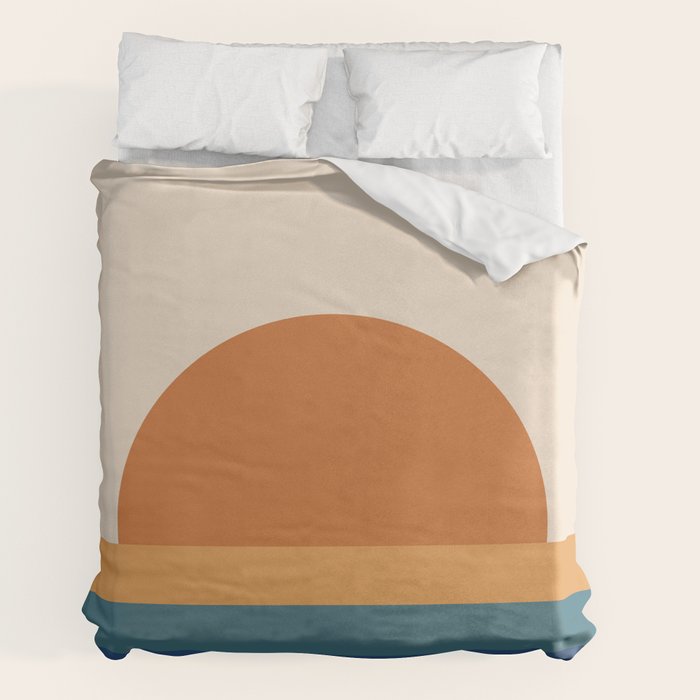 70's Retro Sunset Duvet Cover