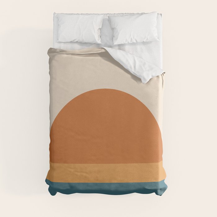 70's Retro Sunset Duvet Cover