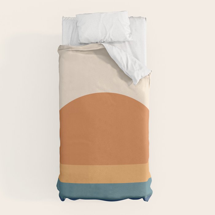 70's Retro Sunset Duvet Cover