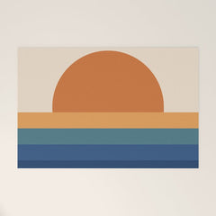 70's Retro Sunset Welcome Mat