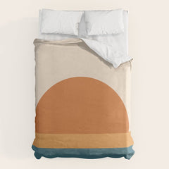 70's Retro Sunset Duvet Cover