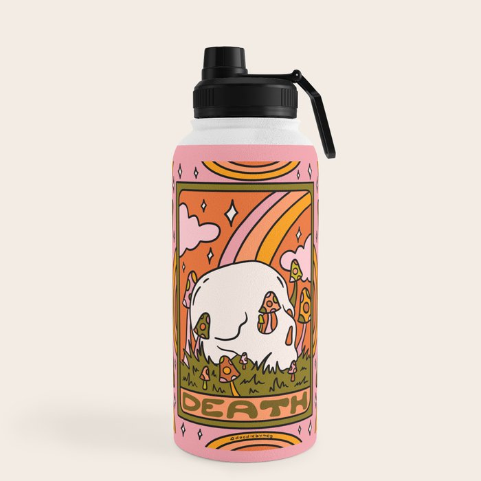 13. Death Tarot Mushroom Water Bottle