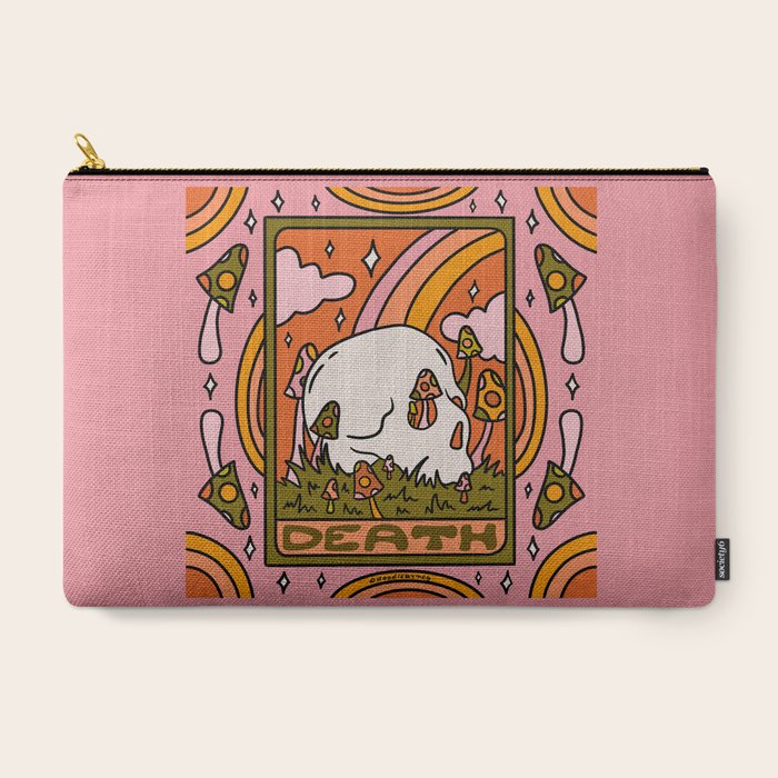 13. Death Tarot Mushroom Carry All Pouch