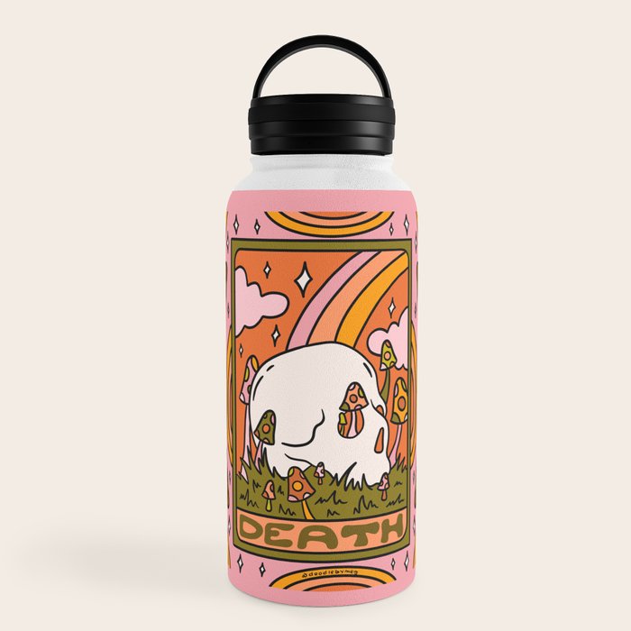 13. Death Tarot Mushroom Water Bottle