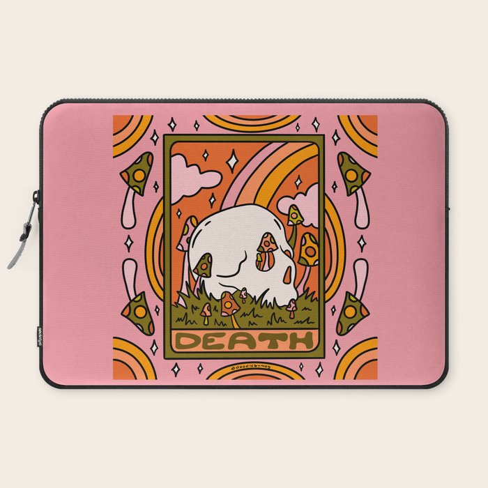 13. Death Tarot Mushroom Laptop Sleeve