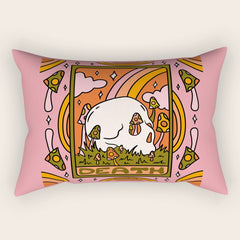 13. Death Tarot Mushroom Rectangular Pillow