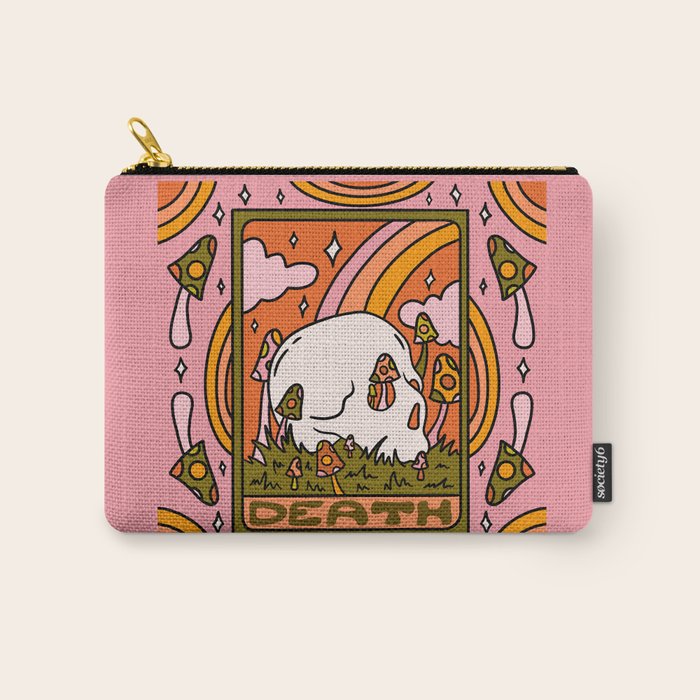 13. Death Tarot Mushroom Carry All Pouch