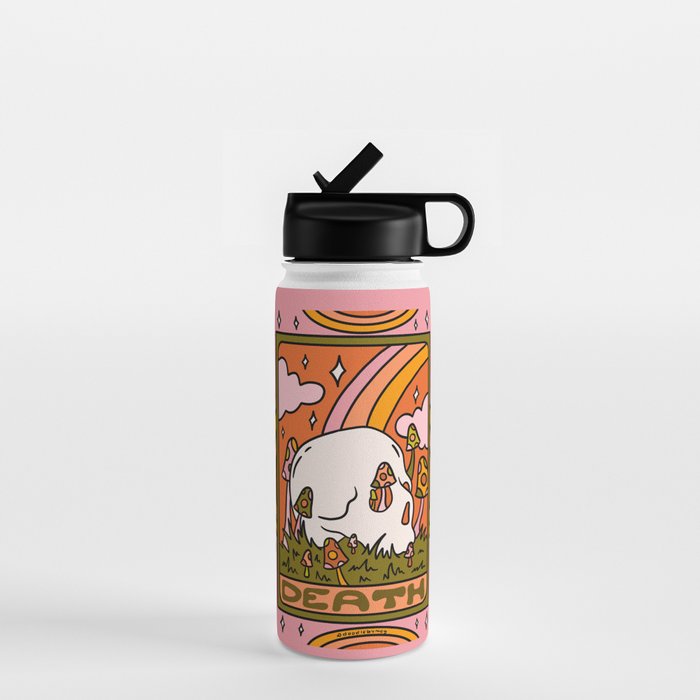 13. Death Tarot Mushroom Water Bottle