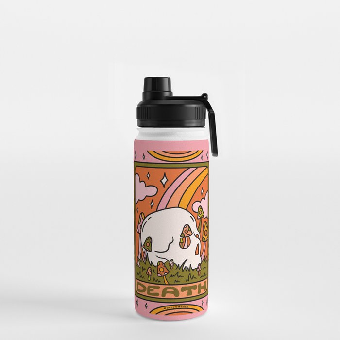 13. Death Tarot Mushroom Water Bottle