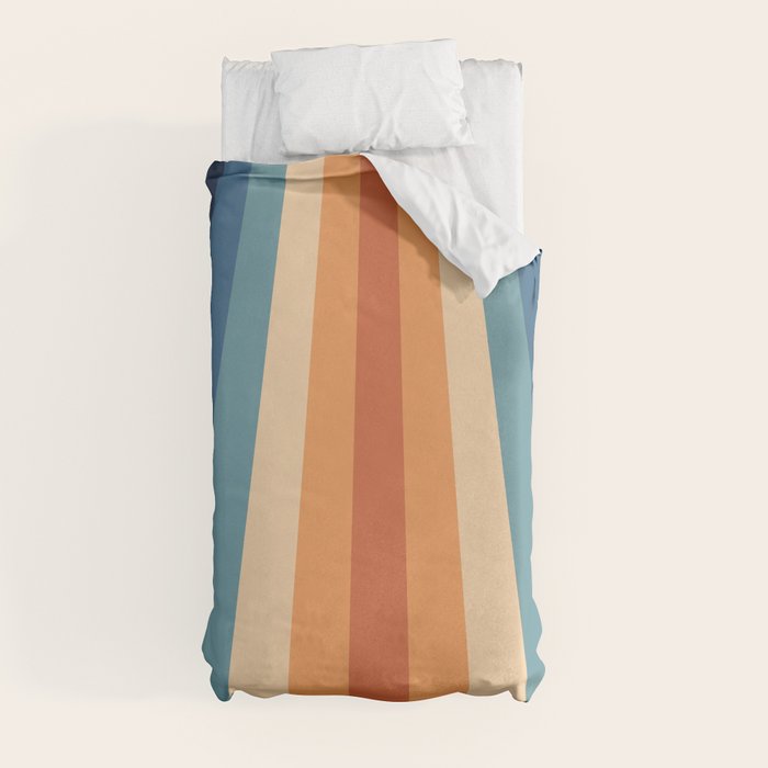70's Retro Stripes Duvet Cover