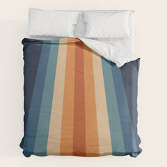 70's Retro Stripes Duvet Cover