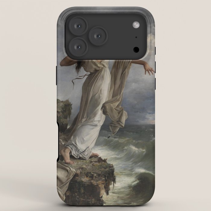 "Death of Sappho" by Miguel Carbonell Selva (1881) iPhone Case