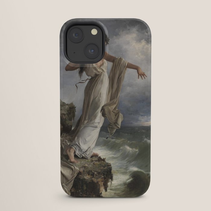 "Death of Sappho" by Miguel Carbonell Selva (1881) iPhone Case