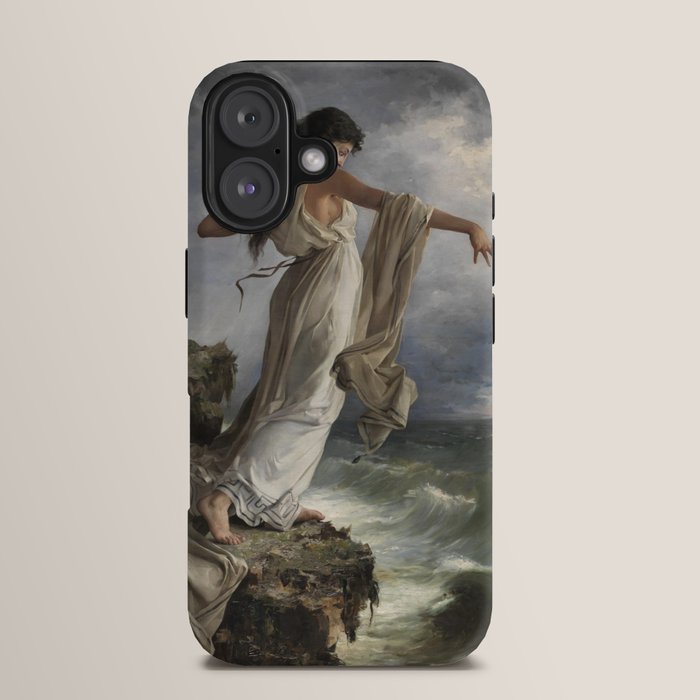 "Death of Sappho" by Miguel Carbonell Selva (1881) iPhone Case