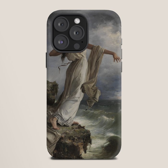 "Death of Sappho" by Miguel Carbonell Selva (1881) iPhone Case