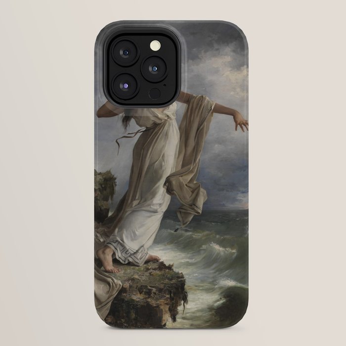 "Death of Sappho" by Miguel Carbonell Selva (1881) iPhone Case