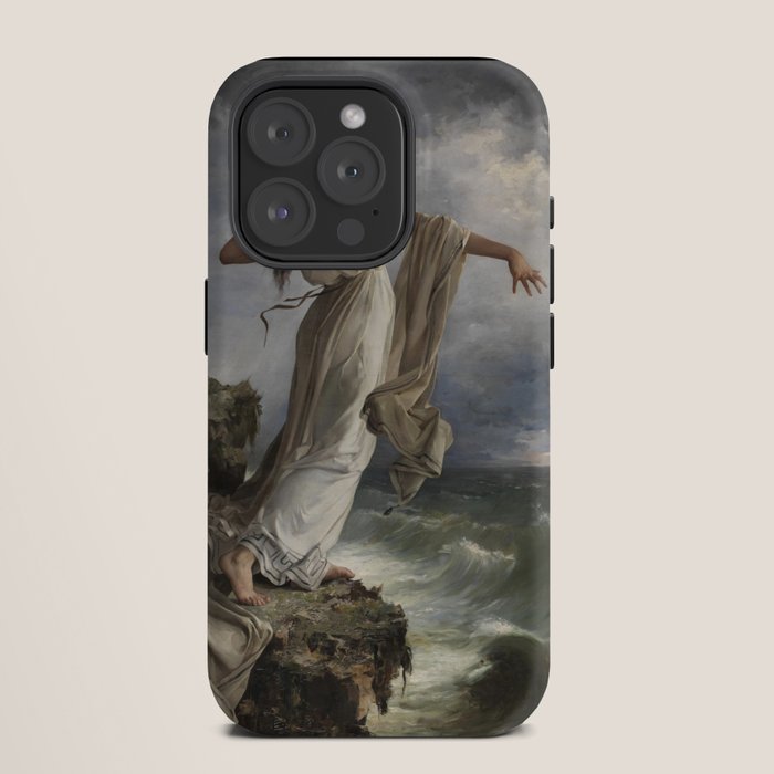 "Death of Sappho" by Miguel Carbonell Selva (1881) iPhone Case