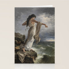 "Death of Sappho" by Miguel Carbonell Selva (1881) Stationery Card