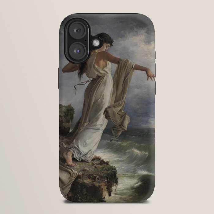 "Death of Sappho" by Miguel Carbonell Selva (1881) iPhone Case