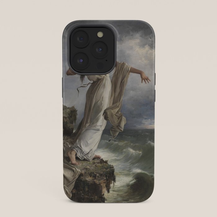 "Death of Sappho" by Miguel Carbonell Selva (1881) iPhone Case