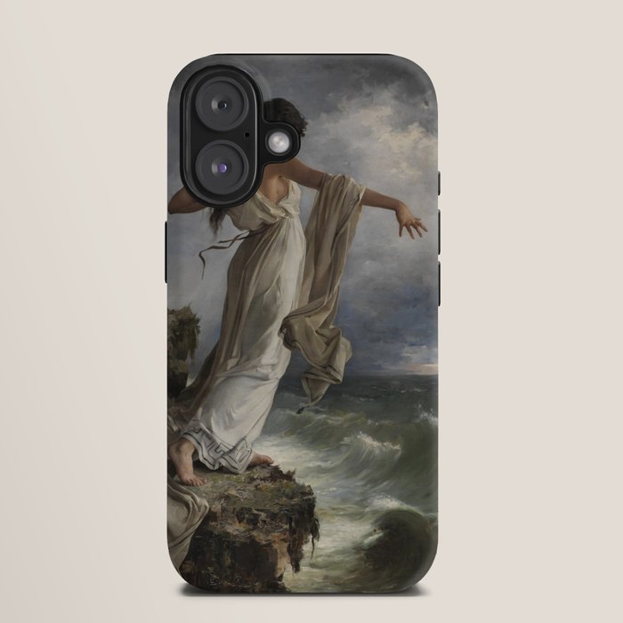 "Death of Sappho" by Miguel Carbonell Selva (1881) iPhone Case