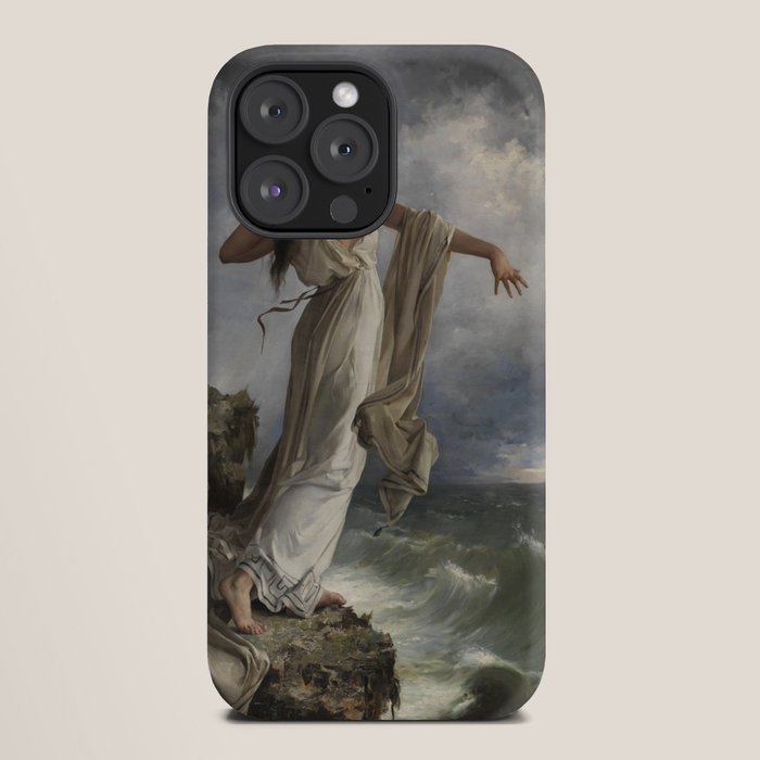 "Death of Sappho" by Miguel Carbonell Selva (1881) iPhone Case