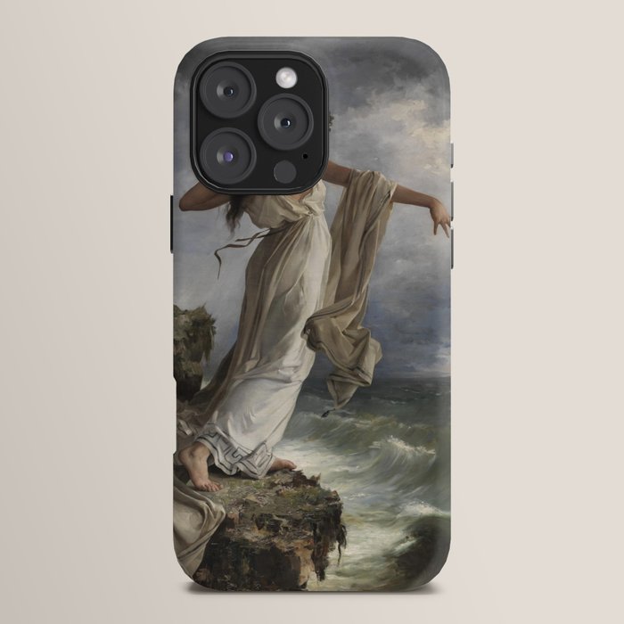 "Death of Sappho" by Miguel Carbonell Selva (1881) iPhone Case
