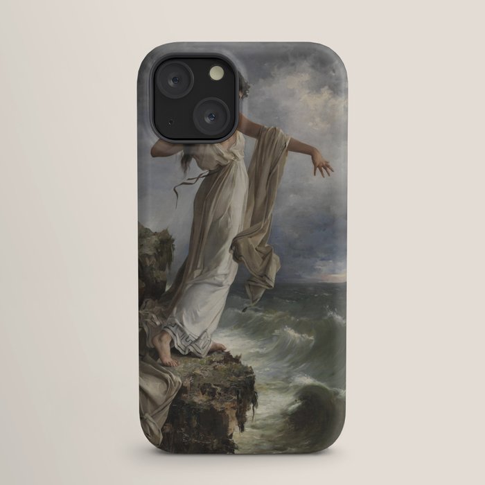 "Death of Sappho" by Miguel Carbonell Selva (1881) iPhone Case